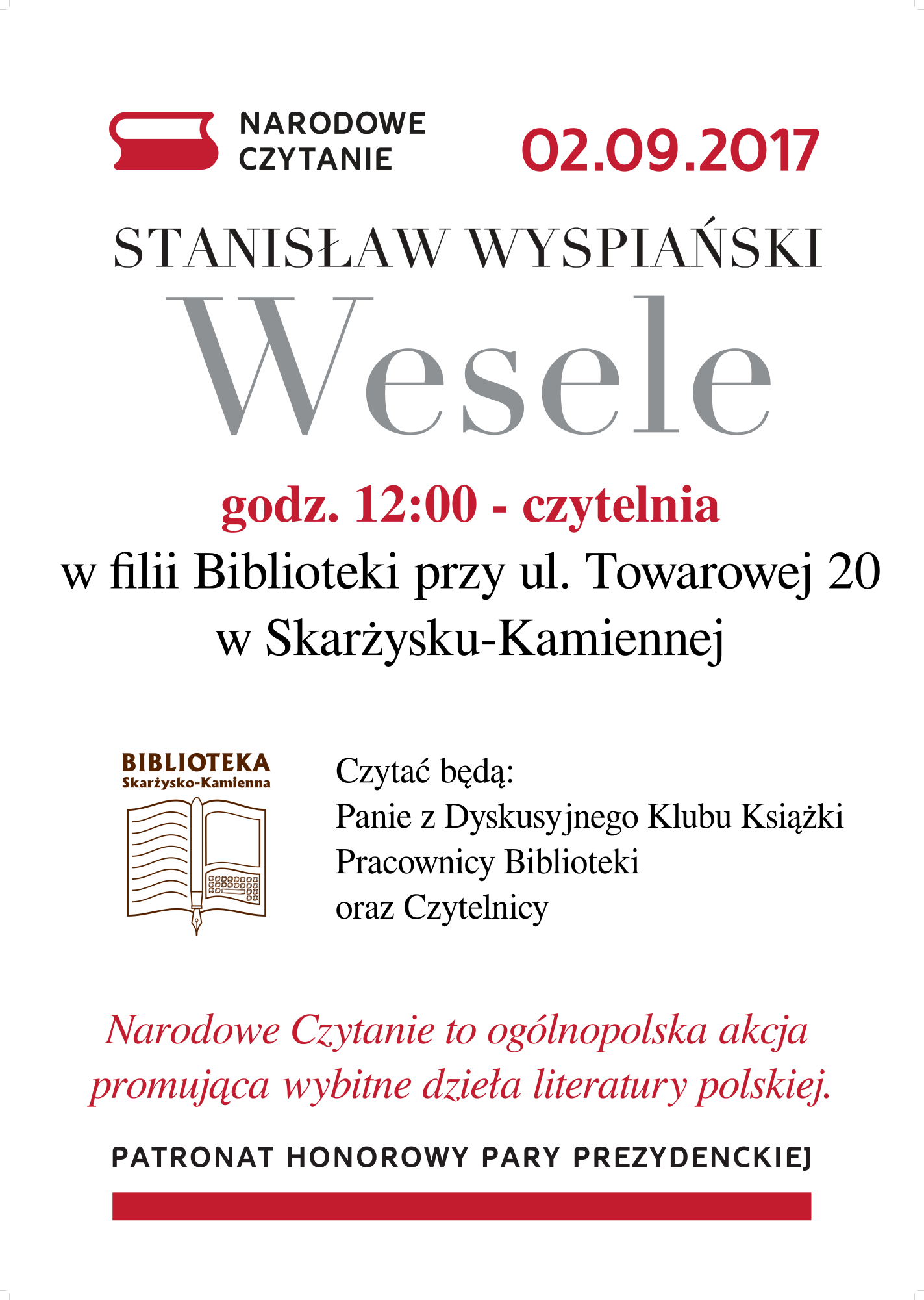 Narodowe Czytanie 2017 - plakat