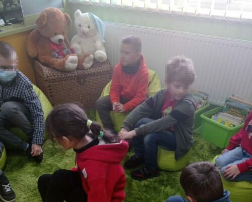 Pierwsza wizyta w bibliotece miejskiej.