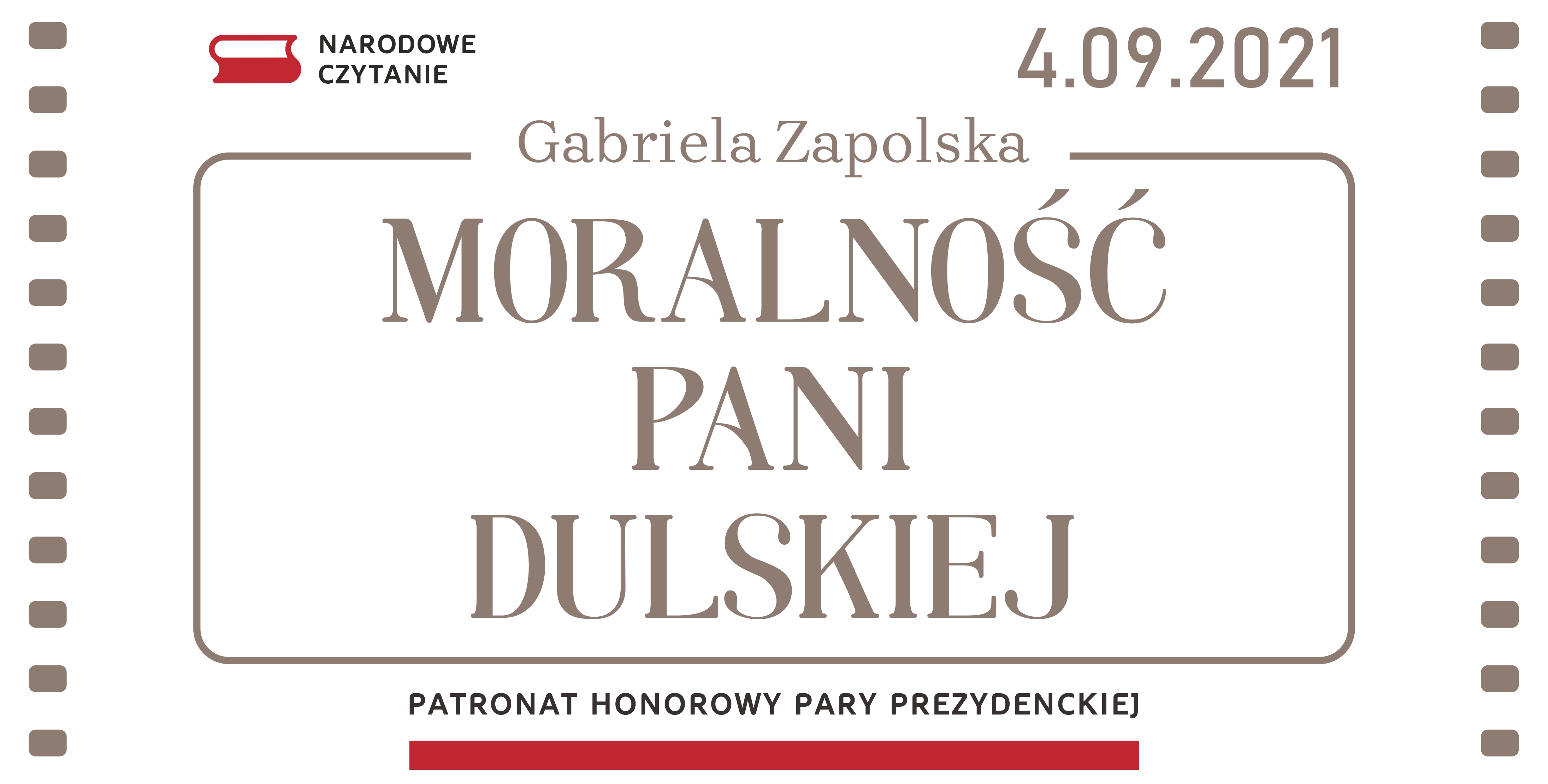 You are currently viewing Narodowe Czytanie – X edycja – „Moralność pani Dulskiej” – 4.09.2021