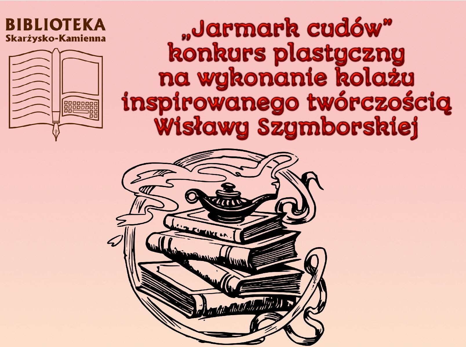 You are currently viewing „Jarmark cudów”  konkurs plastyczny na wykonanie kolażu inspirowanego  twórczością Wisławy Szymborskiej